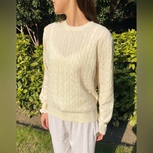 Brandy Melville Ivory Cable Knit Sweater